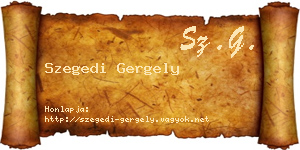 Szegedi Gergely névjegykártya