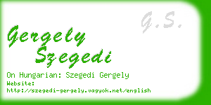 gergely szegedi business card
